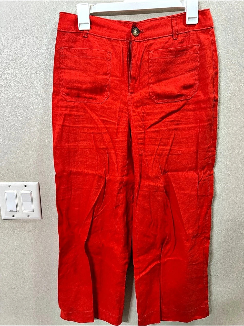 LOFT The Palmer Wide Leg Wide Leg Pants in Red Size 4 Like New